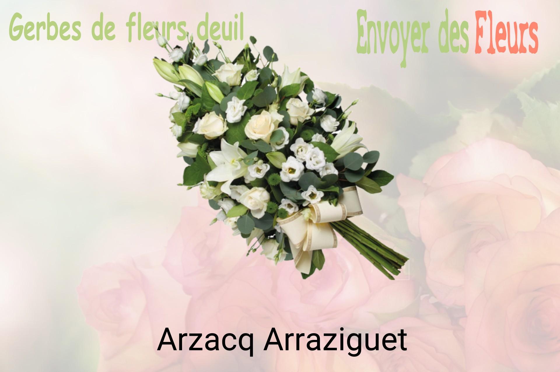 Gerbe de fleurs de deuil livrée à Arzacq-Arraziguet